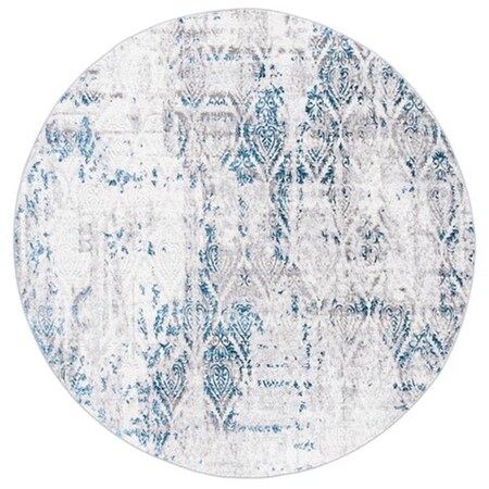Safavieh 6 ft. 7 in. x 6 ft. 7 in. Amelia Contemporary Round Power Loomed Rug - Gray & Blue ALA279F-7R